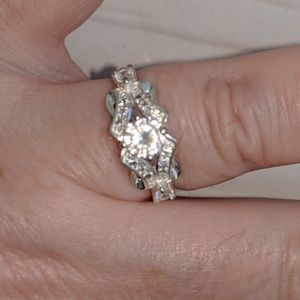 Sterling silver and CZ ring